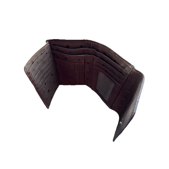 Vintage Fossil Maddox Brown Keyhole Leather Trifold Wallet Clutch Keyhole - Picture 5 of 9